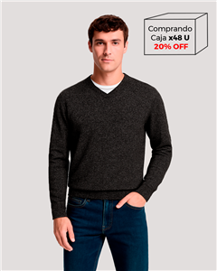 I8005 -  Sweater Escote V Mouline